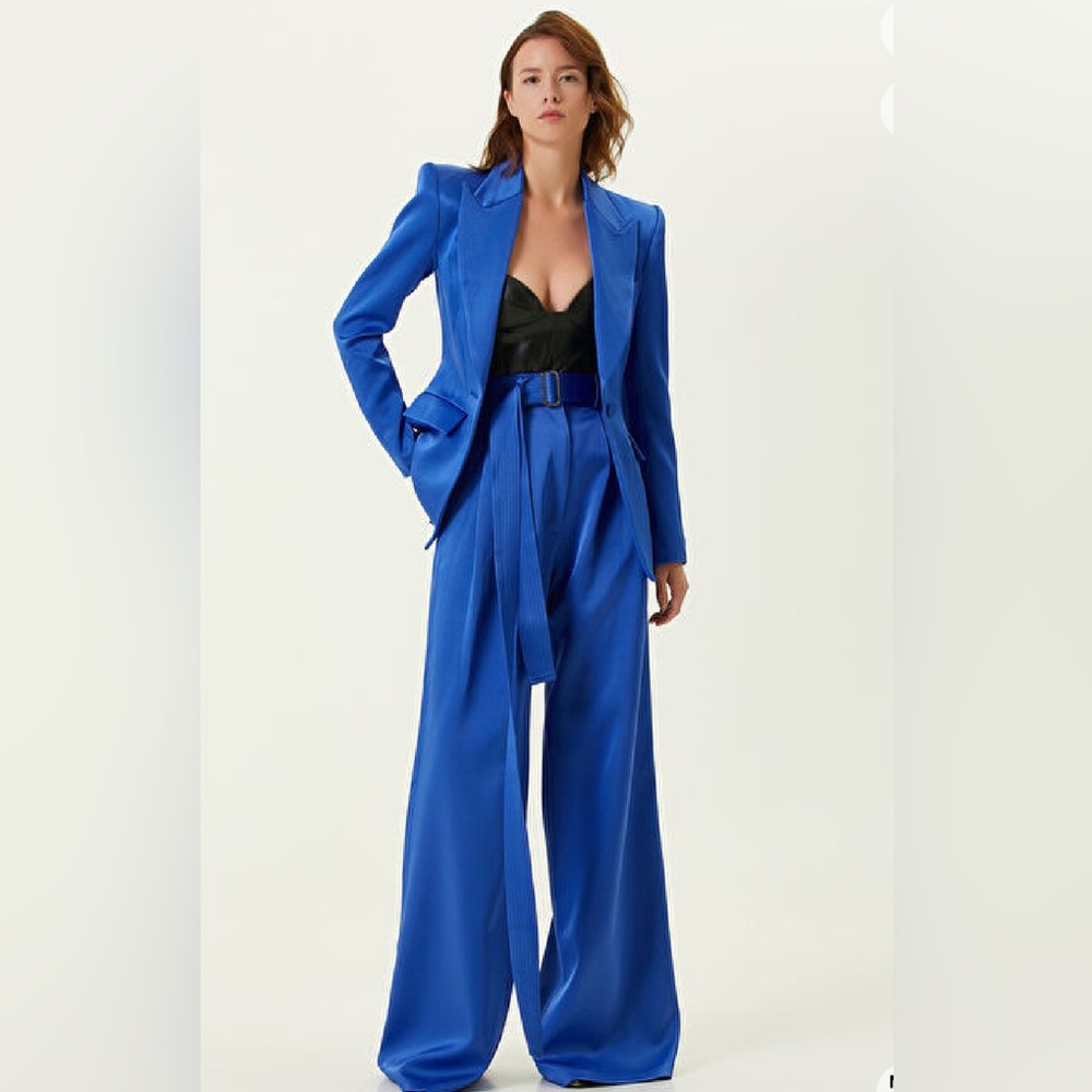 ALEX PERRY Wide Leg Cobalt Blue Pants size AU 8 ( small)